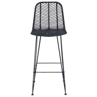 Produktbild för Barstol 2 pcs 44 x 52 x 111 cm Rattan och Järn