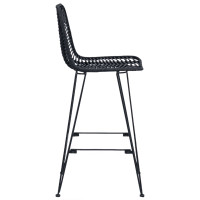 Produktbild för Barstol 2 pcs 44 x 52 x 111 cm Rattan och Järn