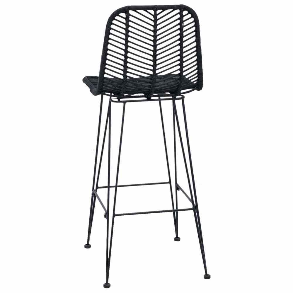 Produktbild för Barstol 2 pcs 44 x 52 x 111 cm Rattan och Järn