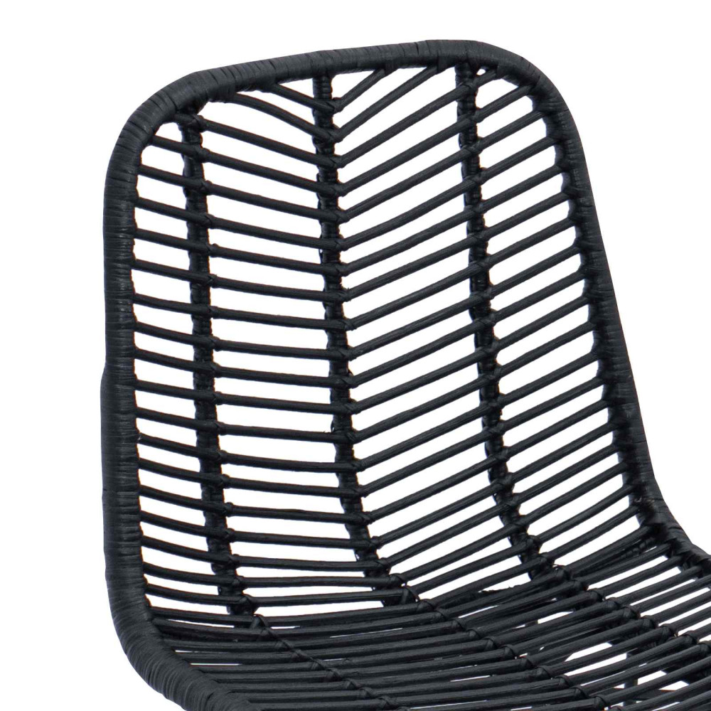 Produktbild för Barstol 2 pcs 44 x 52 x 111 cm Rattan och Järn