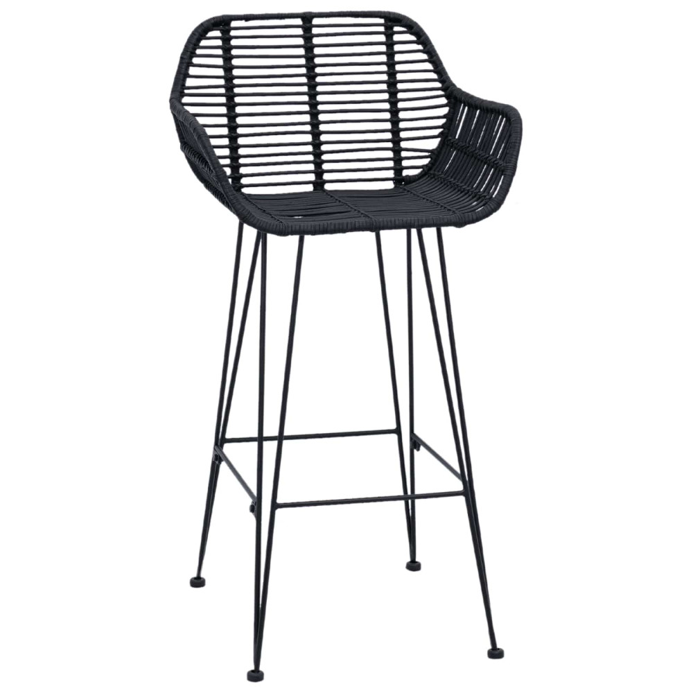 Produktbild för Barstol 2 pcs 55 x 52 x 92 cm Rattan och Järn