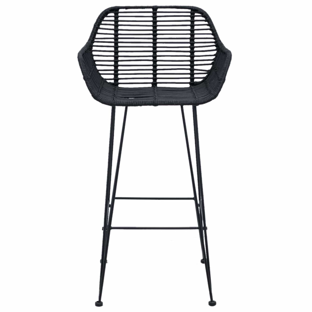 Produktbild för Barstol 2 pcs 55 x 52 x 92 cm Rattan och Järn