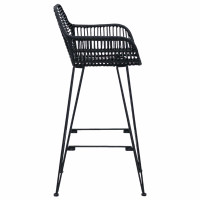 Produktbild för Barstol 2 pcs 55 x 52 x 92 cm Rattan och Järn