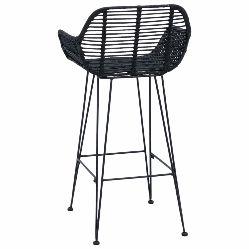 Produktbild för Barstol 2 pcs 55 x 52 x 92 cm Rattan och Järn