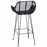 Produktbild för Barstol 2 pcs 55 x 52 x 92 cm Rattan och Järn