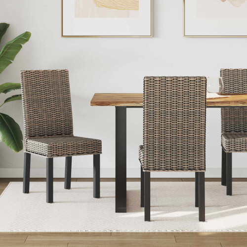vidaXL Matstol 2 pcs Kubu rotting och solid mahognyträ Svart tvätt