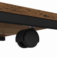 Produktbild för Sidobord med hjul Gammalt trä 50 x 35 x 55.5 cm Konstruerat trä
