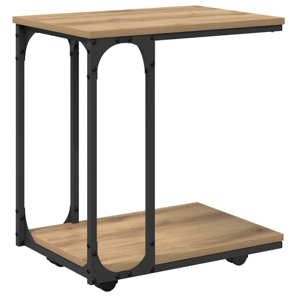 Produktbild för Sidobord med hylla Artisan Ek 50 x 35 x 55.5 cm Konstruerat trä