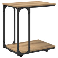 Produktbild för Sidobord med hylla Artisan Ek 50 x 35 x 55.5 cm Konstruerat trä