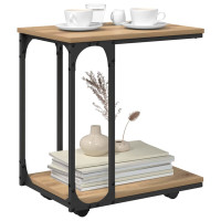 Produktbild för Sidobord med hylla Artisan Ek 50 x 35 x 55.5 cm Konstruerat trä