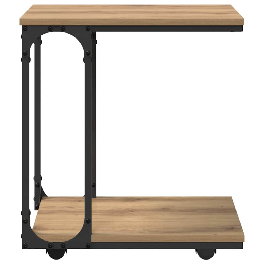 Produktbild för Sidobord med hylla Artisan Ek 50 x 35 x 55.5 cm Konstruerat trä