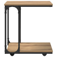 Produktbild för Sidobord med hylla Artisan Ek 50 x 35 x 55.5 cm Konstruerat trä