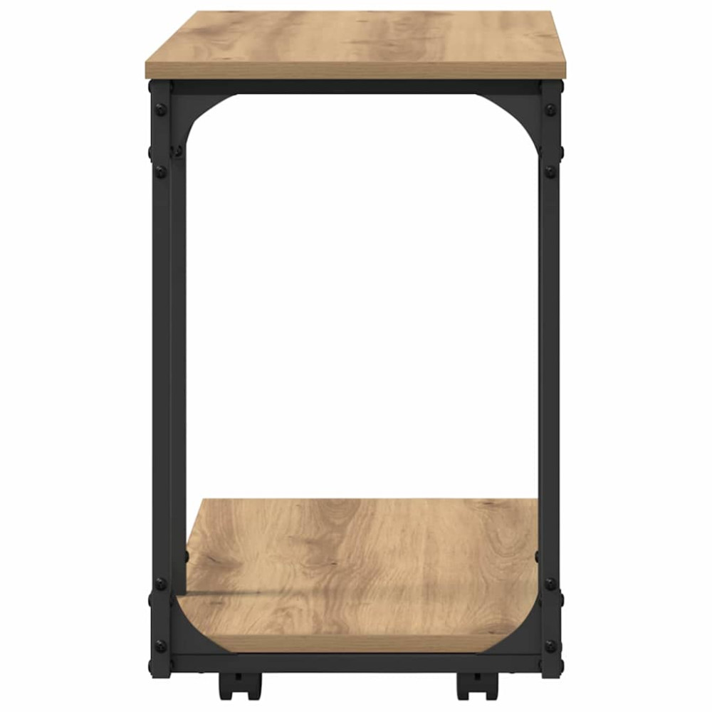 Produktbild för Sidobord med hylla Artisan Ek 50 x 35 x 55.5 cm Konstruerat trä