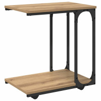 Produktbild för Sidobord med hylla Artisan Ek 50 x 35 x 55.5 cm Konstruerat trä