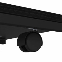 Produktbild för Sidobord med hylla Svart Ek 50 x 35 x 55.5 cm Konstruerat trä
