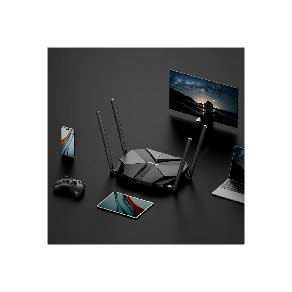 Produktbild för Mercusys MR85X V1 - trådlös router - Wi-Fi 6 - skrivbordsmodell