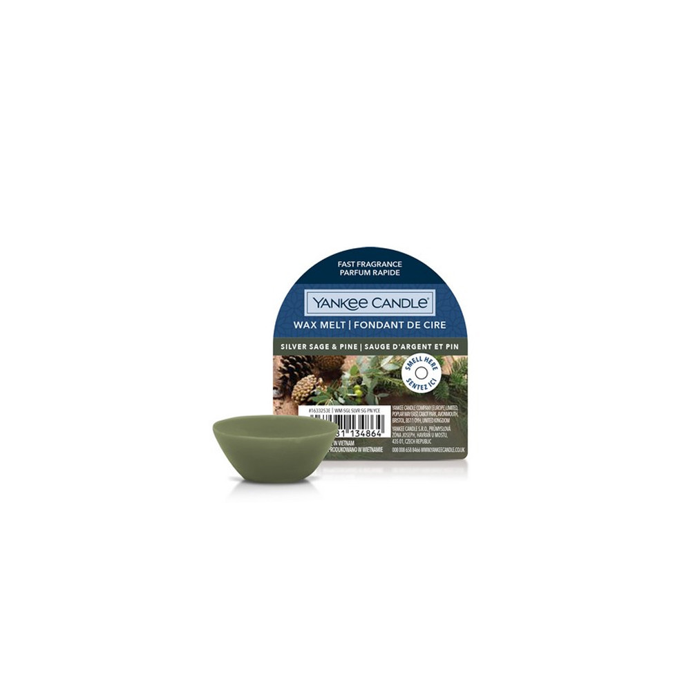 Produktbild för Yankee Candle Silver Sage & Pine vonný vosk 22 g