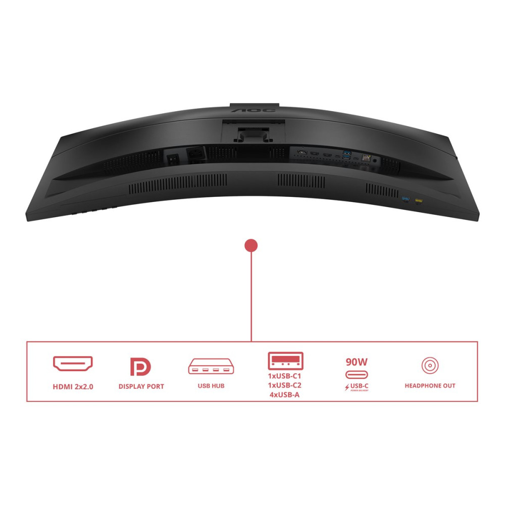 Produktbild för AOC CU34E4CW - LED-skärm - böjd - 34" - HDR