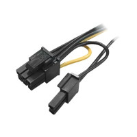 Produktbild för Akasa - strömadapter - SATA-ström till 8-stifts PCIe-ström (6+2) - 15 cm