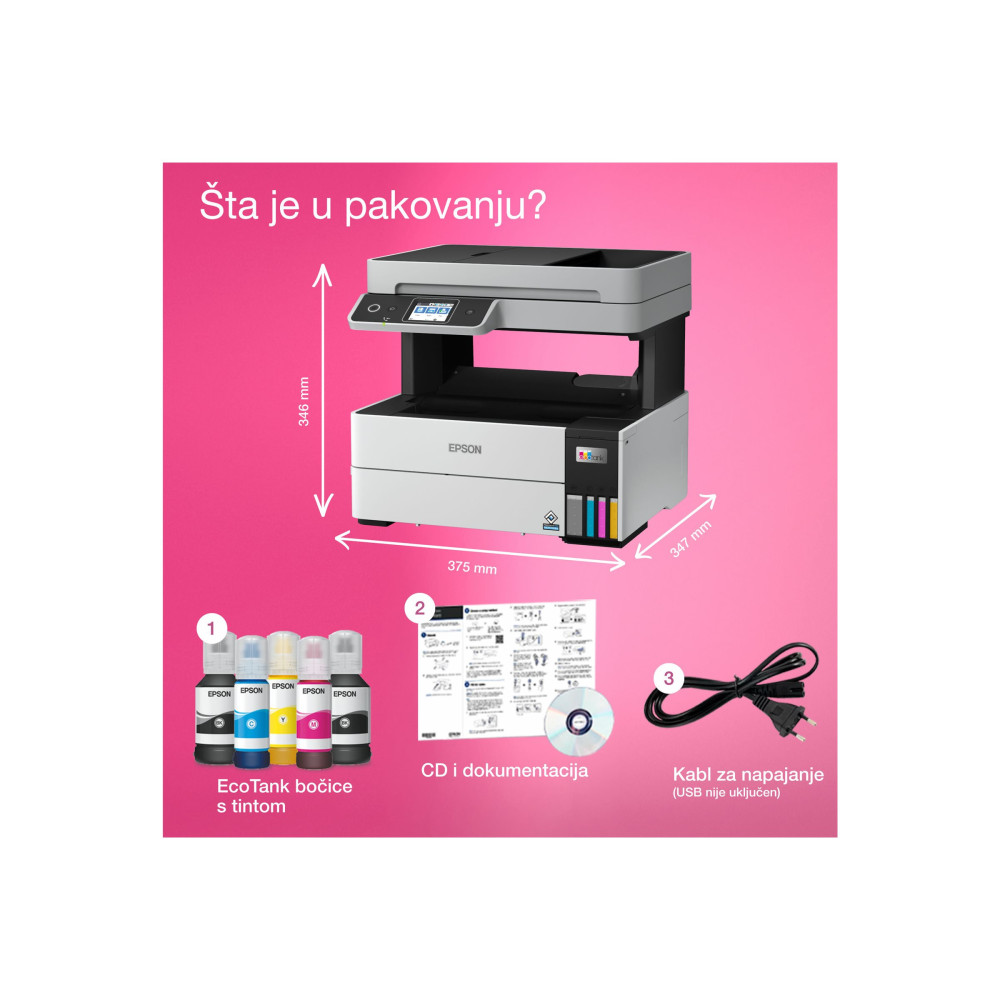 Produktbild för Epson EcoTank L6490 - multifunktionsskrivare - färg