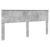 Produktbild för Sängram med huvudgavel Betonggrå 180 x 200 cm Konstruerat trä