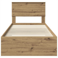 Produktbild för Sängram med låda Artisan Ek 100 x 200 cm Konstruerat trä