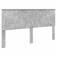 Produktbild för Sängram med huvudgavel Betonggrå 180 x 200 cm Konstruerat trä