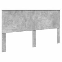 Produktbild för Sängram med huvudgavel Betonggrå 180 x 200 cm Konstruerat trä