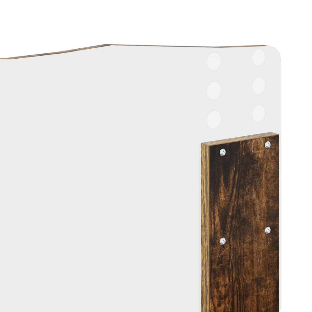 Produktbild för Förvaringssäng med låda Rökt ek 160 x 200 cm Konstruerat trä
