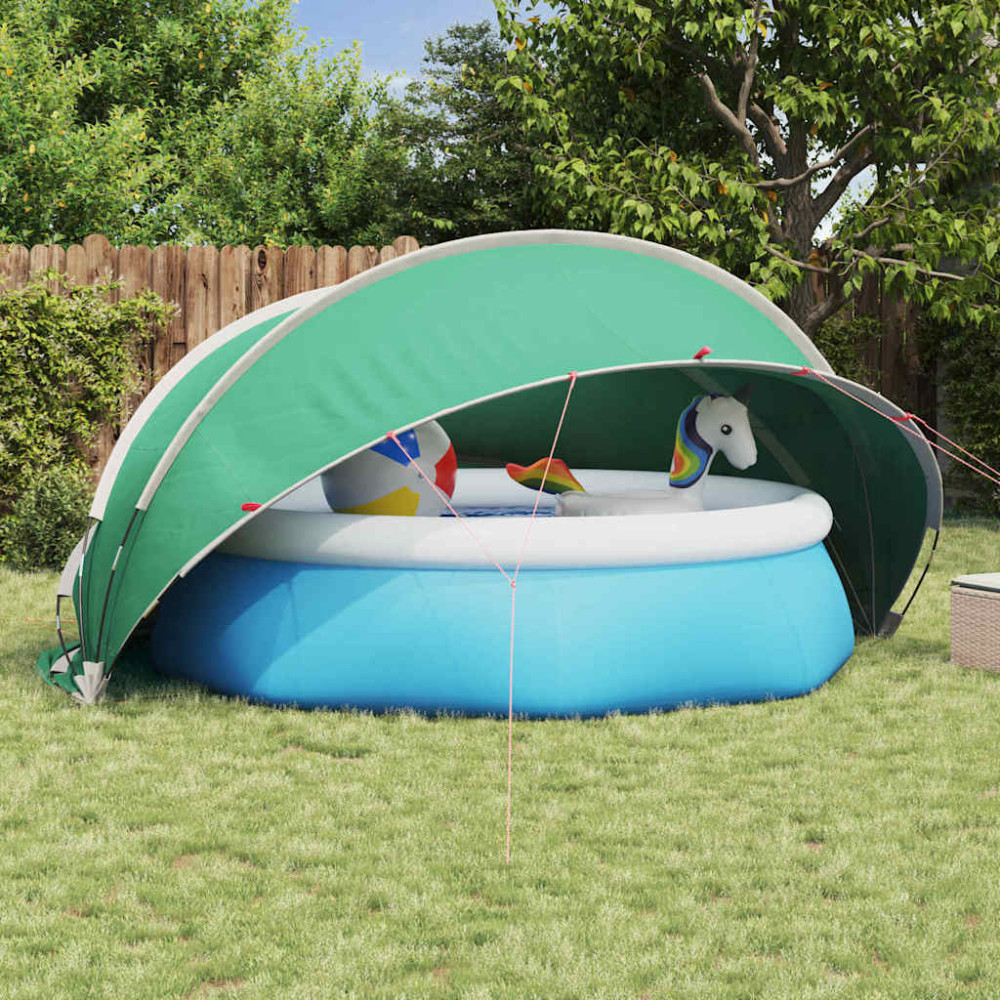 Produktbild för Poolkupol 405 x 405 x 192 cm 185T polyester med PU-beläggning