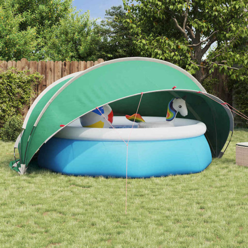 vidaXL Poolkupol 405 x 405 x 192 cm 185T polyester med PU-beläggning