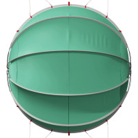 Produktbild för Poolkupol 405 x 405 x 192 cm 185T polyester med PU-beläggning