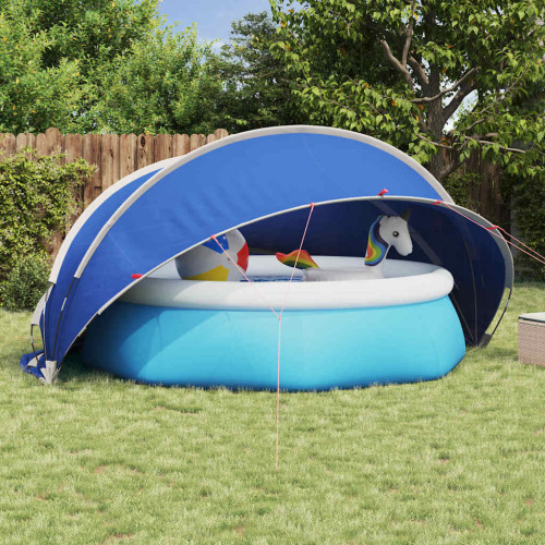 vidaXL Poolkupol 405 x 405 x 192 cm 185T polyester med PU-beläggning