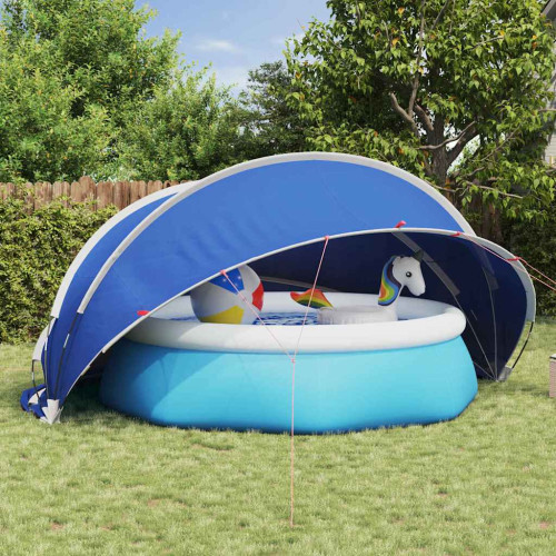 vidaXL Poolkupol 430 x 430 x 210 cm 185T polyester med PU-beläggning