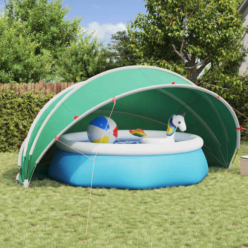 vidaXL Poolkupol 500 x 500 x 236 cm 185T polyester med PU-beläggning