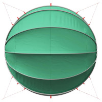 Produktbild för Poolkupol 500 x 500 x 236 cm 185T polyester med PU-beläggning