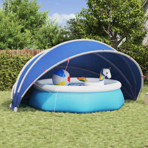 vidaXL Poolkupol 500 x 500 x 236 cm 185T polyester med PU-beläggning