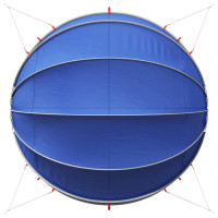 Produktbild för Poolkupol 500 x 500 x 236 cm 185T polyester med PU-beläggning