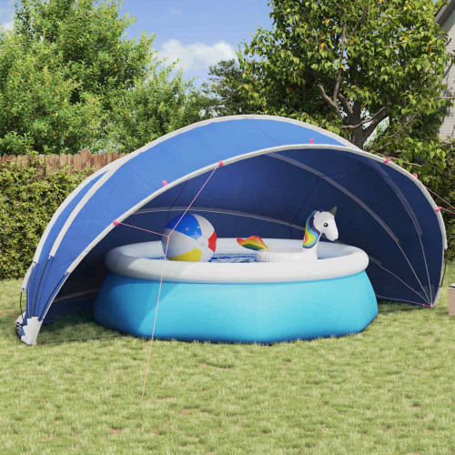 vidaXL Poolkupol 546 x 516 x 250 cm 185T polyester med PU-beläggning