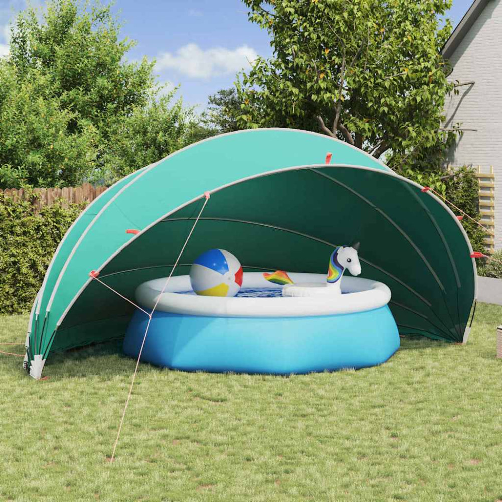 Produktbild för Poolkupol 592 x 590 x 275 cm 185T polyester med PU-beläggning