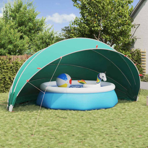 vidaXL Poolkupol 592 x 590 x 275 cm 185T polyester med PU-beläggning