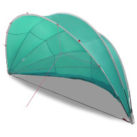 Produktbild för Poolkupol 592 x 590 x 275 cm 185T polyester med PU-beläggning