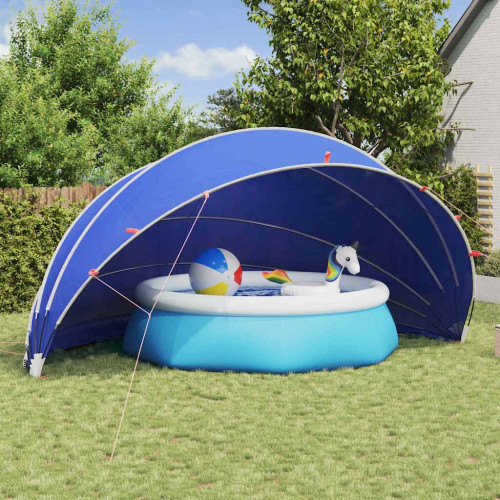 vidaXL Poolkupol 592 x 590 x 275 cm 185T polyester med PU-beläggning