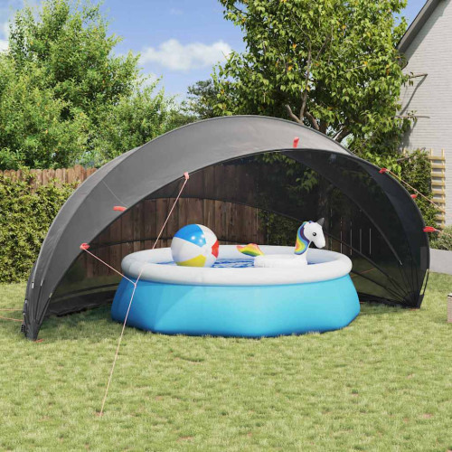 vidaXL Poolkupol Svart 592 x 590 x 275 cm