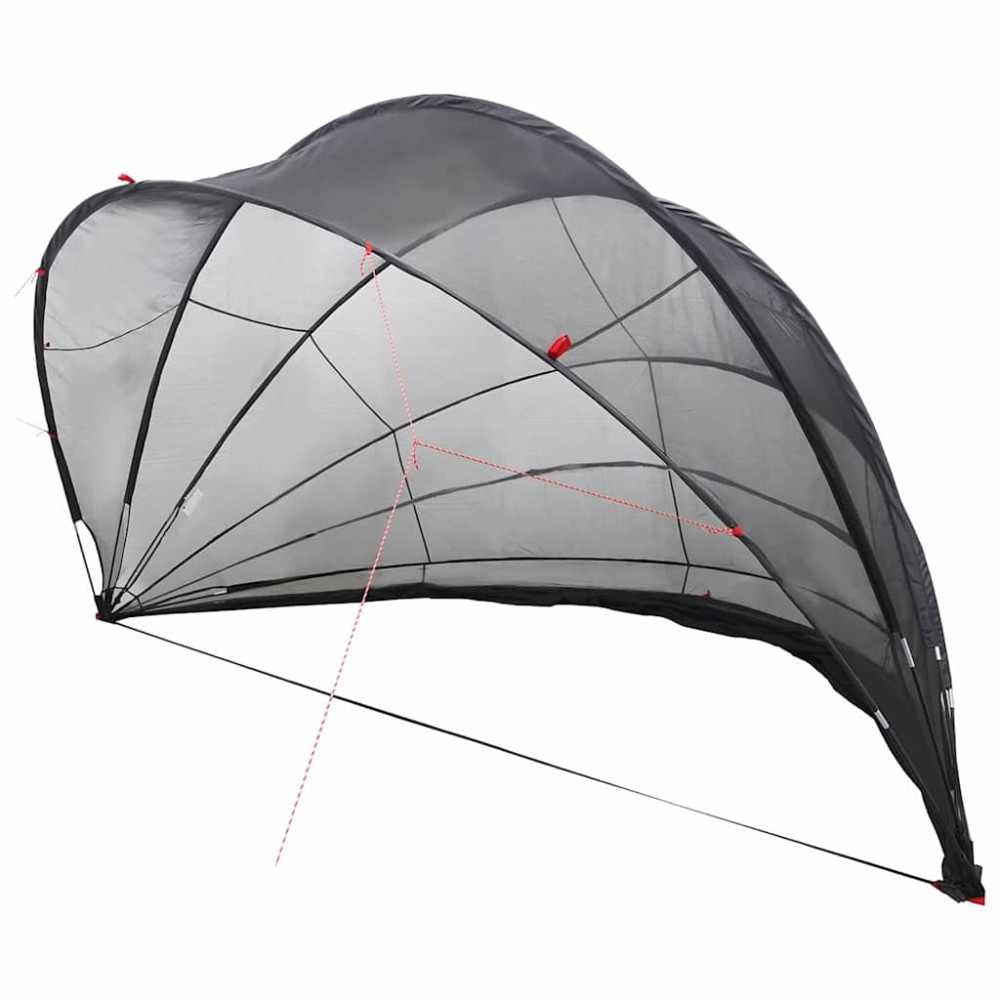 Produktbild för Poolkupol Svart 592 x 590 x 275 cm