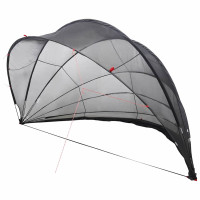 Produktbild för Poolkupol Svart 592 x 590 x 275 cm