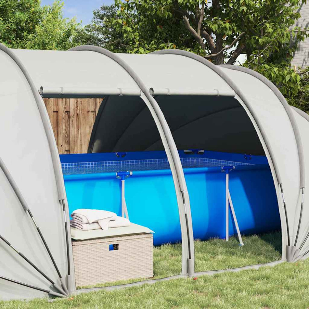 Produktbild för Pooltält Dome Grå 538 x 440 x 204 cm