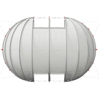 Produktbild för Pooltält Dome Grå 538 x 440 x 204 cm