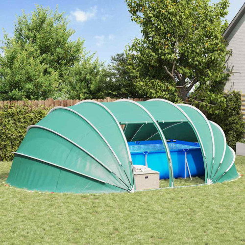 vidaXL Pooltält Dome 640 x 432 x 205 cm Azurblå