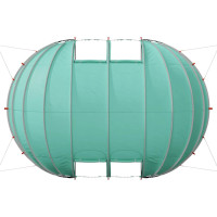 Produktbild för Pooltält Dome 640 x 432 x 205 cm Azurblå